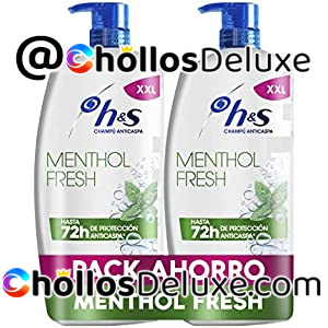 Pack de 2 H&S Menthol Fresh Champú Anticaspa 900ml
