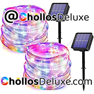 Pack 2 Guirnaldas Luces Exterior Solar 100 LEDs IP65