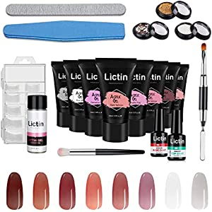 Set 8 Gel para Uñas de Gel +Extras