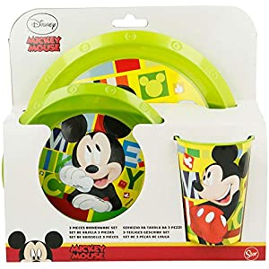 Set Mickey Mouse Plato, Cuenco y Vaso