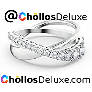 Swarovski Anillo Twist Baño de Rodio