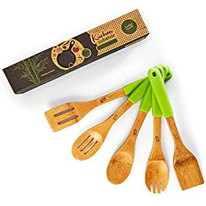 Set Ecológico 5 Utensilios Cocina Asa Silicona