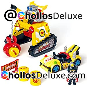 Playset T-Racers Turbo Crane Grúa, Piloto y Coche