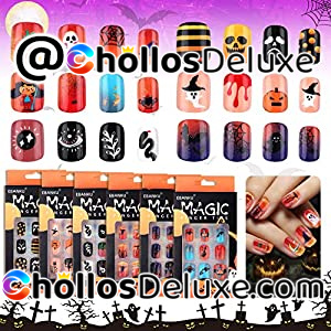 Set 144 Piezas Uñas Postizas Halloween