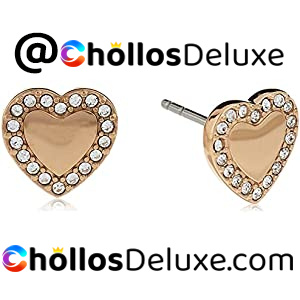 Fossil Pendientes Mujer Corazón Be Mine Rosé