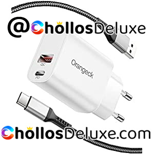 Cargador 20W 2 Puertos +Cable USB Tipo C 2M