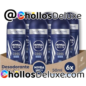 6x Nivea Men Cool Kick Desodorantes Roll-On