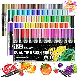 Set 120 Rotuladores Lettering Doble Punta