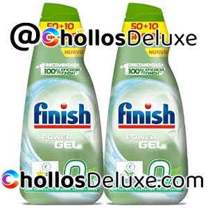 Pack de 2 Finish Power Gel 0% Detergente Gel Lavavajillas