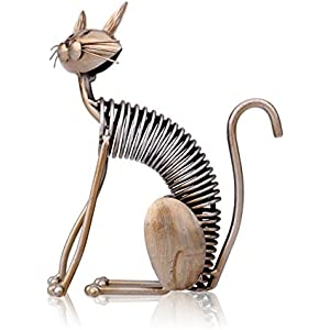 Figura Metal Gato Decorativa