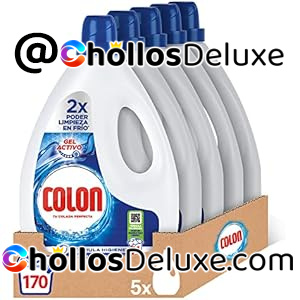 5x Colon Detergente Ropa Gel Activo 170 Dosis