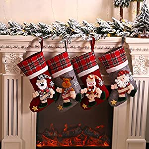 Pack de 4 Calcetines Colgantes Navidad