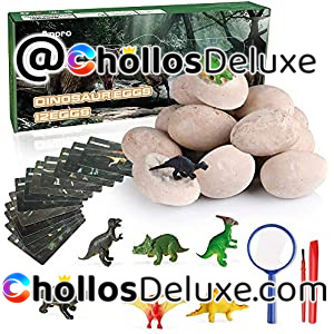 Kit 12 Huevos de Dinosaurio+12 Cartas +Extras