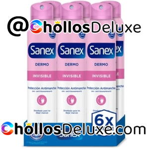 6x Sanex Dermo Invisible Desodorante Unisex Spray 200ml