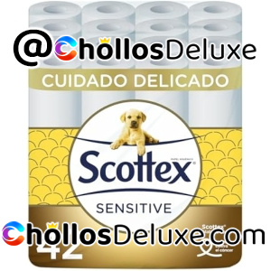 42 Rollos Scottex Sensitive Papel Higiénico