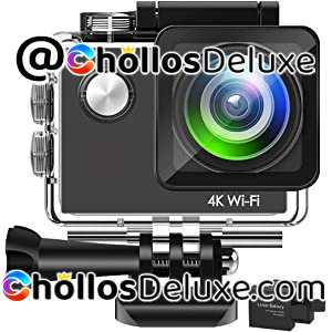 Cámara Deportiva WiFi 4K +2 Baterías +22 Accesorios