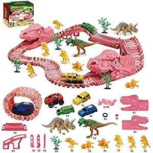 Pista de Coches Dinosaurios 165 Piezas