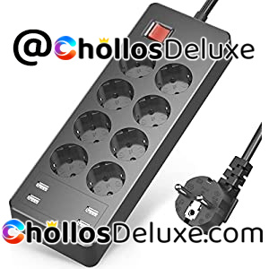 Regleta 8 Tomas Corriente +4 USB 2.4A