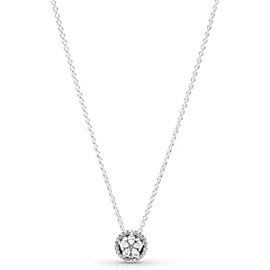 Pandora Collar Copo de Nieve Brillante Plata de Ley