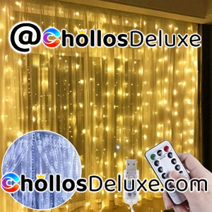 Cortina Luces 10 Tiras 300 LEDs IP44