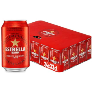 24x Latas Cerveza Estrella Damm 33cl