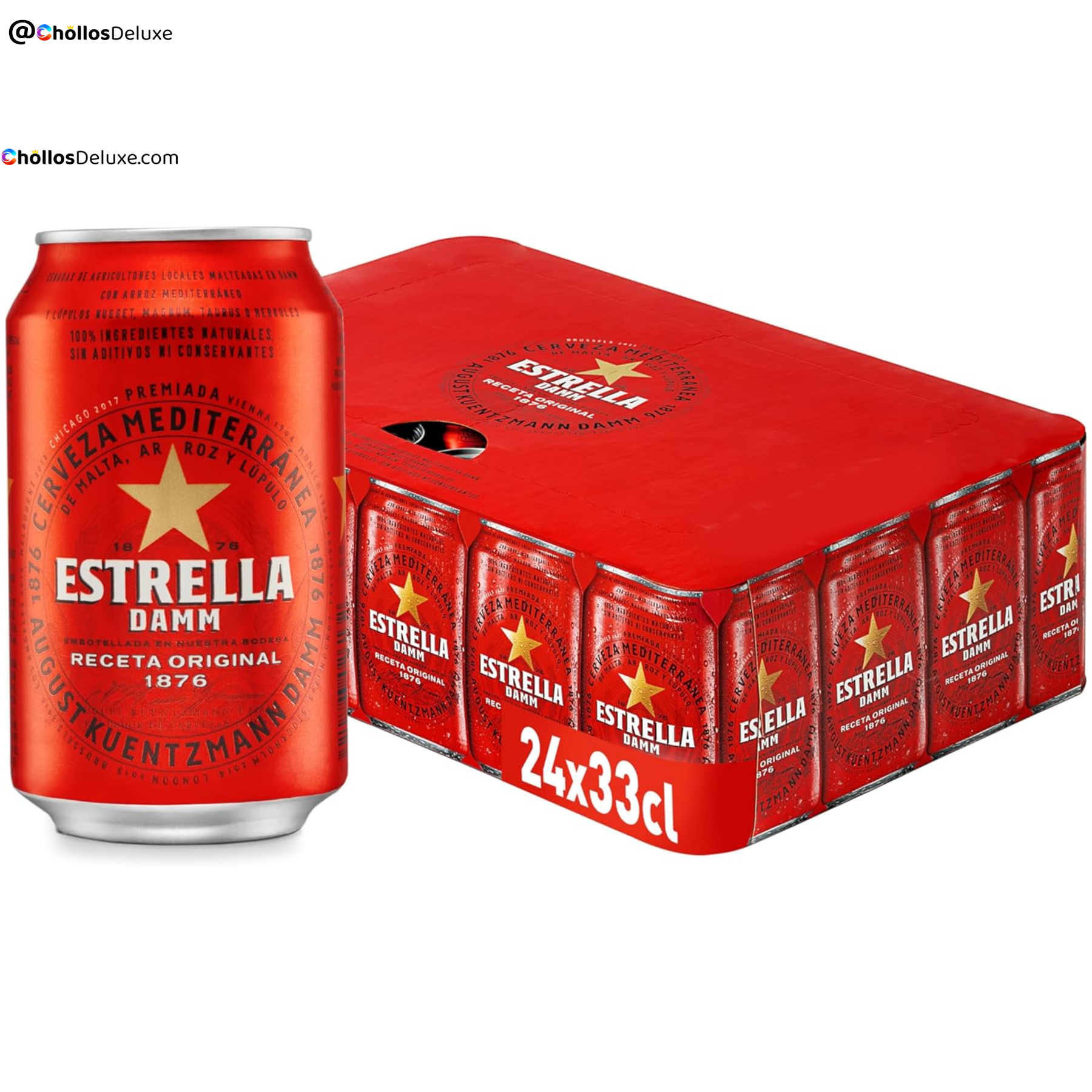 Estrella Damm Cerveza 24 Latas 33cl
