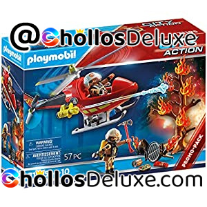 Playmobil City Action Helicóptero de Bomberos