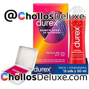 Durex Pack 12 Preservativos Dame Placer +Lubricante Fresa