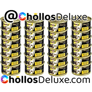 Pack de 24 Latas GimCat ShinyCat Comida Húmeda Gatos Atún y Queso
