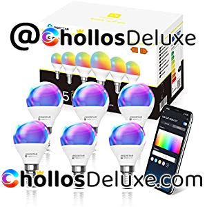 Pack de 6 Bombillas Inteligentes WiFi E14 Alexa/Google