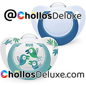 Pack de 2 NUK Star Baby Dummy Chupetes Silicona