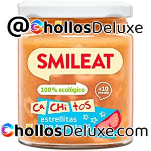 Smileat Tarrito Ecológico Cachitos Estrellitas con Tomate 230g