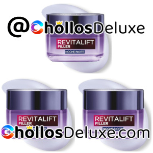 3x L'Oréal Paris Revitalift Filler Crema Noche Revitalizante