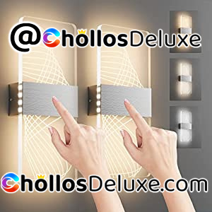 Pack de 2 Apliques Pared LED Control Táctil