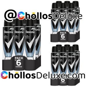18x Rexona Invisible Ice Desodorantes Hombre 200ml