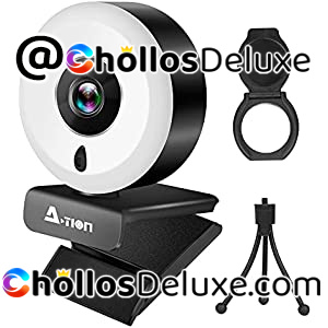 Webcam con Micrófono +Aro de Luz +Trípode +Cubierta