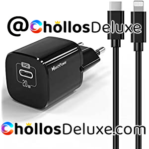 Cargador USB Tipo C 20W +Cable Lightning 2M