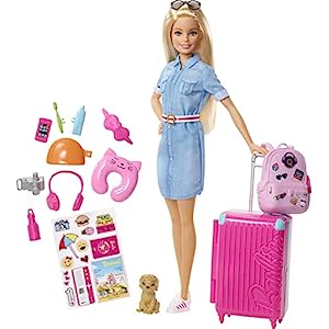 Barbie Muñeca Viajera +Accesorios