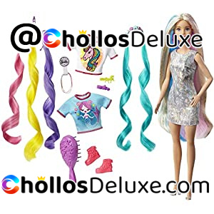 Barbie Peinados Fantasía Rubia +Accesorios