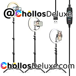 Anillo de Luz LED con Trípode Regulable y Soporte
