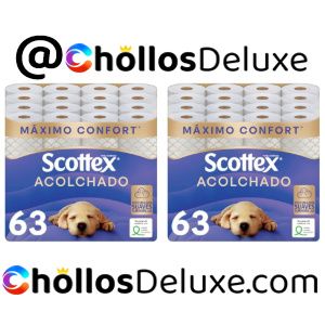 2x Scottex Acolchado Papel Higiénico 63 Rollos