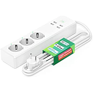 Regleta WiFi Inteligente 3 Tomas +4 USB Alexa/Google