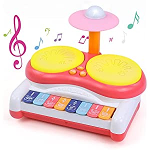 Piano Tambor Infantil Luces y Sonidos