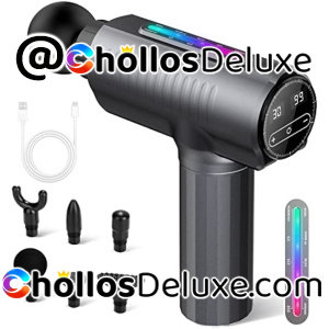 Pistola Masaje Muscular 30 Velocidades +6 Cabezales