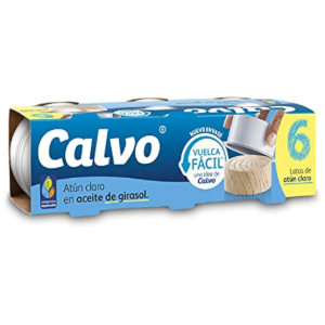 6 Latas Atún Claro Calvo en Aceite de Girasol