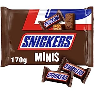 Snickers Barritas de Chocolate con Cacahuetes y Caramelo 170g