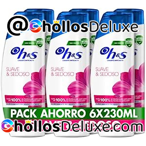 6x H&S Champú Anticaspa Suave & Sedoso 230ml