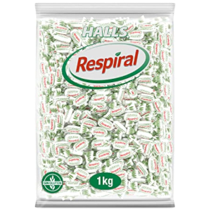 Bolsa 1KG Halls Respiral Caramelos Eucalipto y Mentol