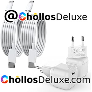 2x Cargadores 20W +2 Cables Lightning 1.8M