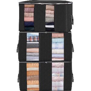 3x Bolsas Almacenamiento Ropa 90L